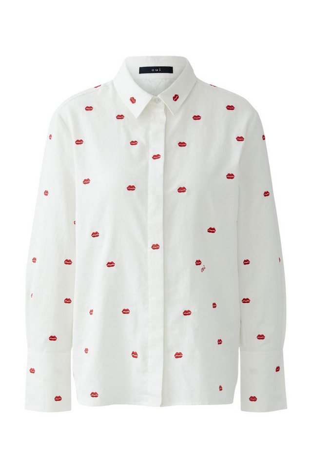 Oui Hemdbluse Oui Bluse allover bestickt (1-tlg) von Oui