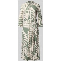 Oui Hemdblusenkleid mit Bindegürtel in Khaki, Größe 38 Oui Hemdblusenkleid mit Bindegürtel in Khaki, Größe 38 von Oui