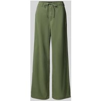 Oui Hose mit weitem Bein und Eingrifftaschen in Khaki, Größe 38 von Oui