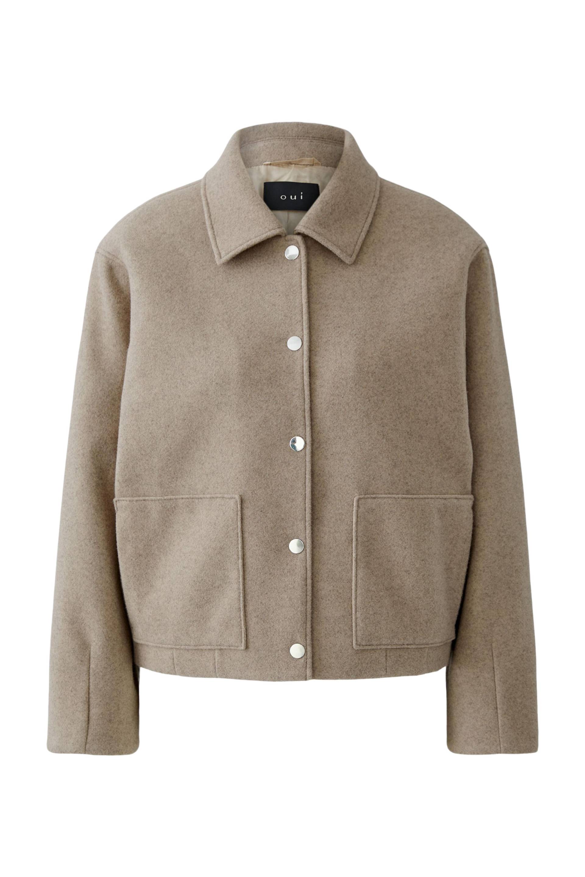 Oui - Jacke taupe - Gr. - 36 von Oui