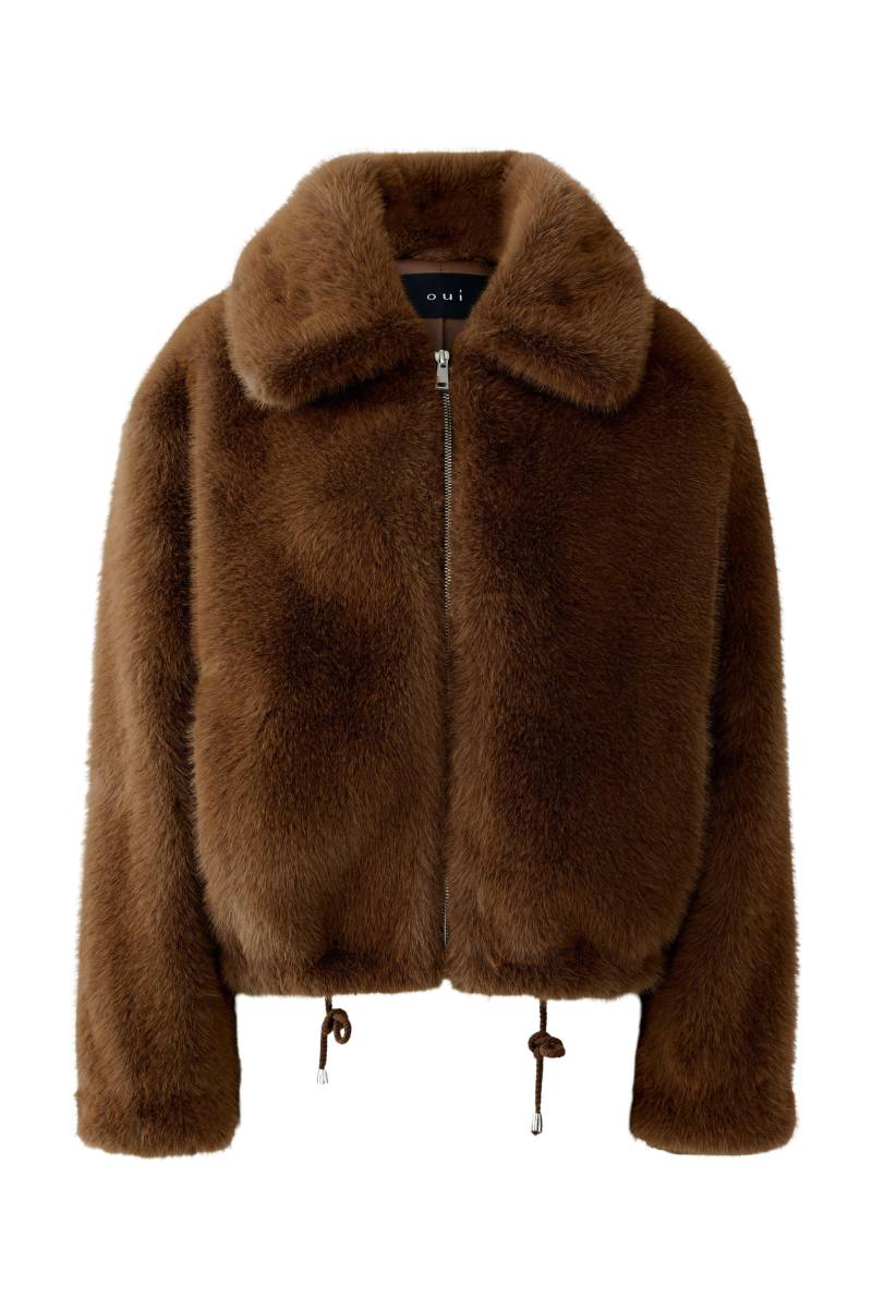 Oui - Jacke taupe - Gr. - 38 von Oui