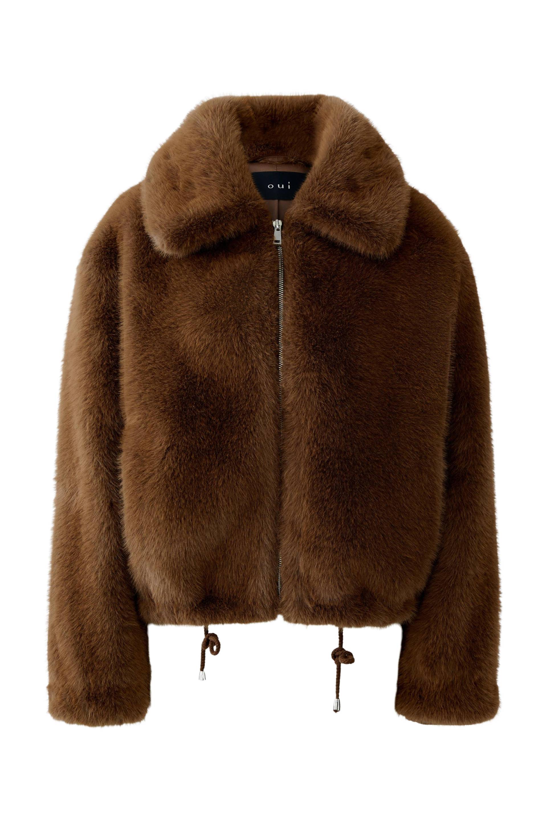 Oui - Jacke taupe - Gr. - 44 von Oui