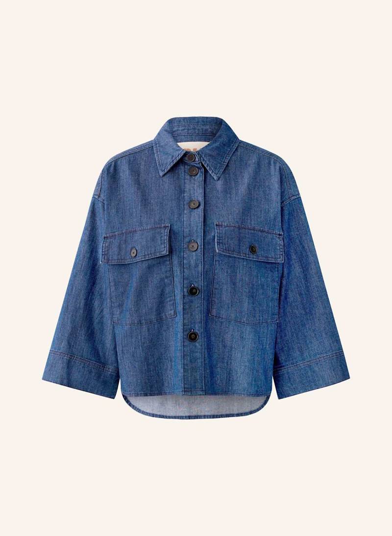Oui Jeansbluse Mit 3/4-Arm blau von Oui