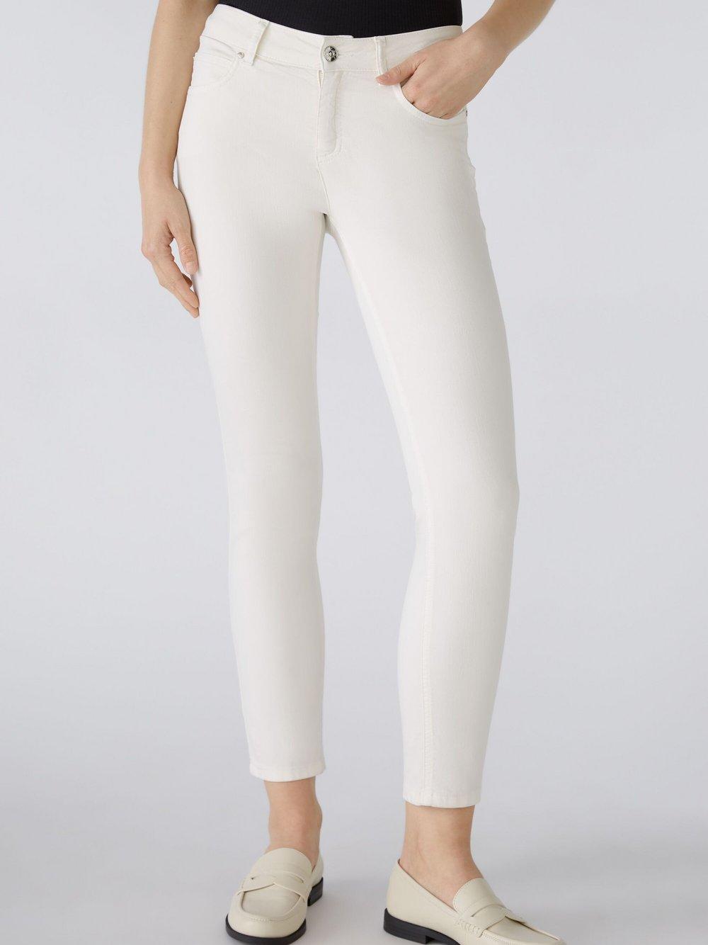 Oui Jeggings Damen Baumwolle, weiß von Oui