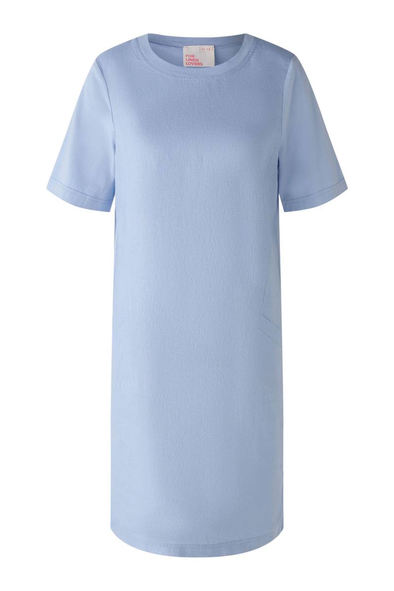 Oui - Kleid Leinen-Baumwollpatch light blue - Gr. - 38 von Oui