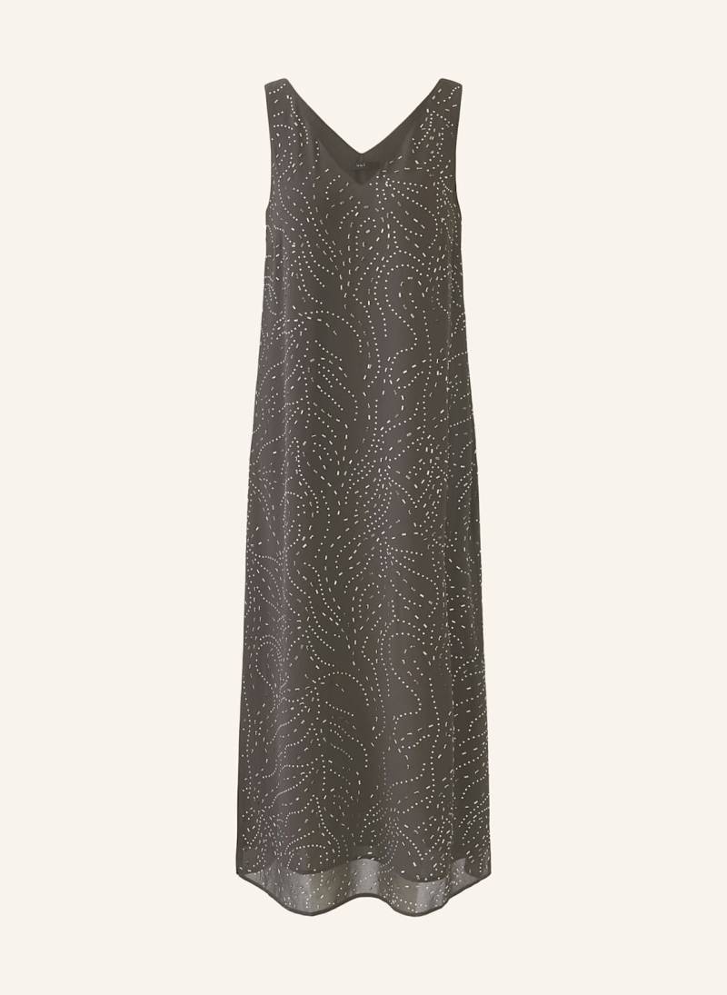 Oui Kleid Mit Schmucksteinen braun von Oui