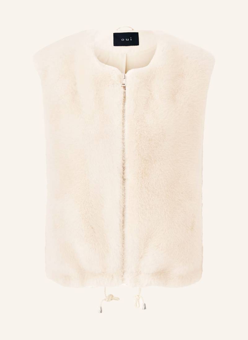 Oui Kunstfell-Weste weiss von Oui