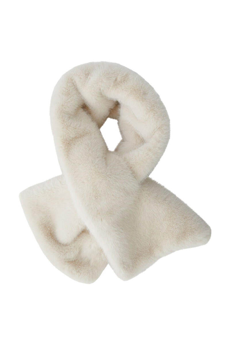 Oui - Kuscheliger Kunstpelz-Schal mit zwei Stylingvarianten weiß - Gr. - ONE SIZE von Oui