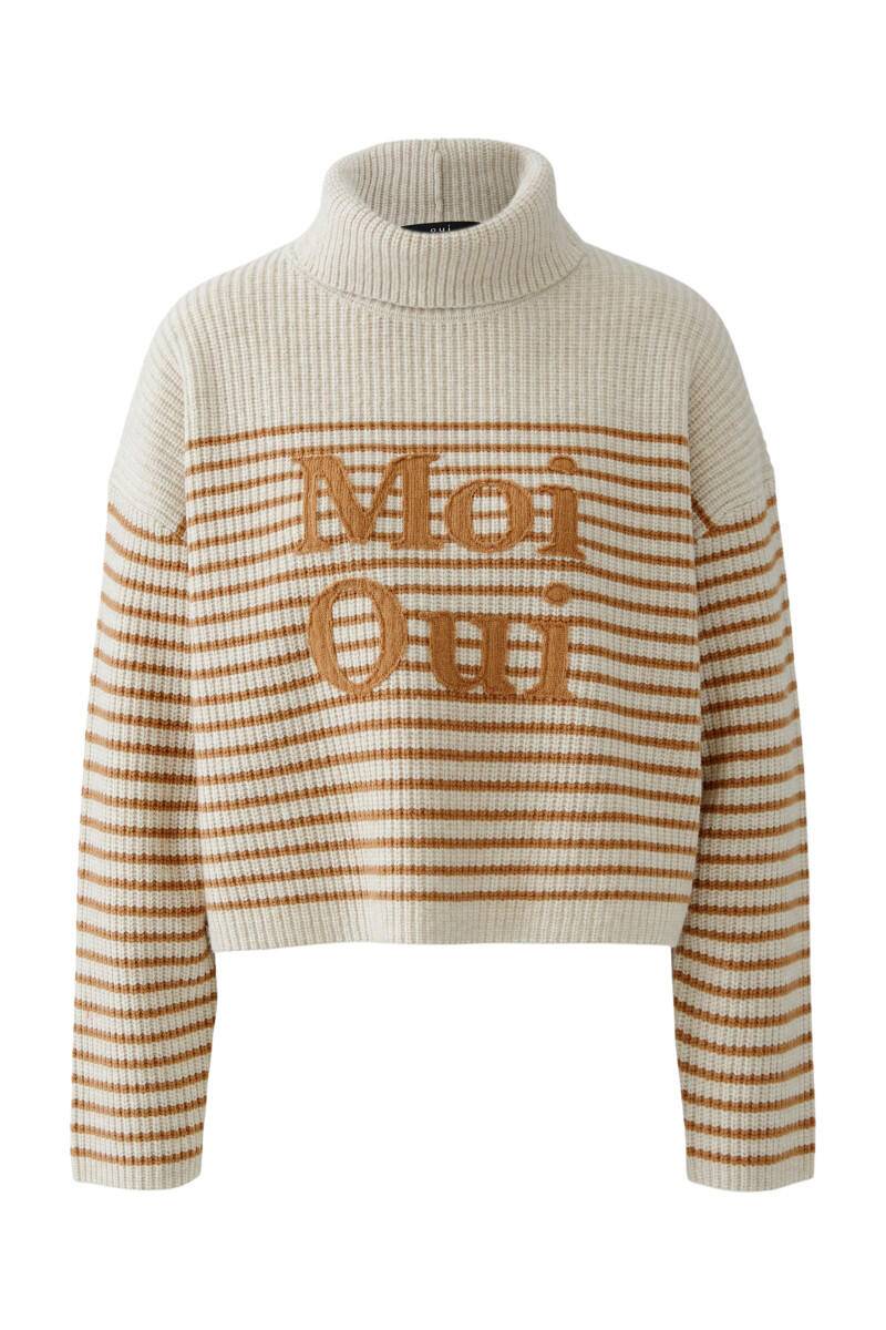 Oui - Kuscheliger Rollkragenpullover beige - Gr. - 36 von Oui