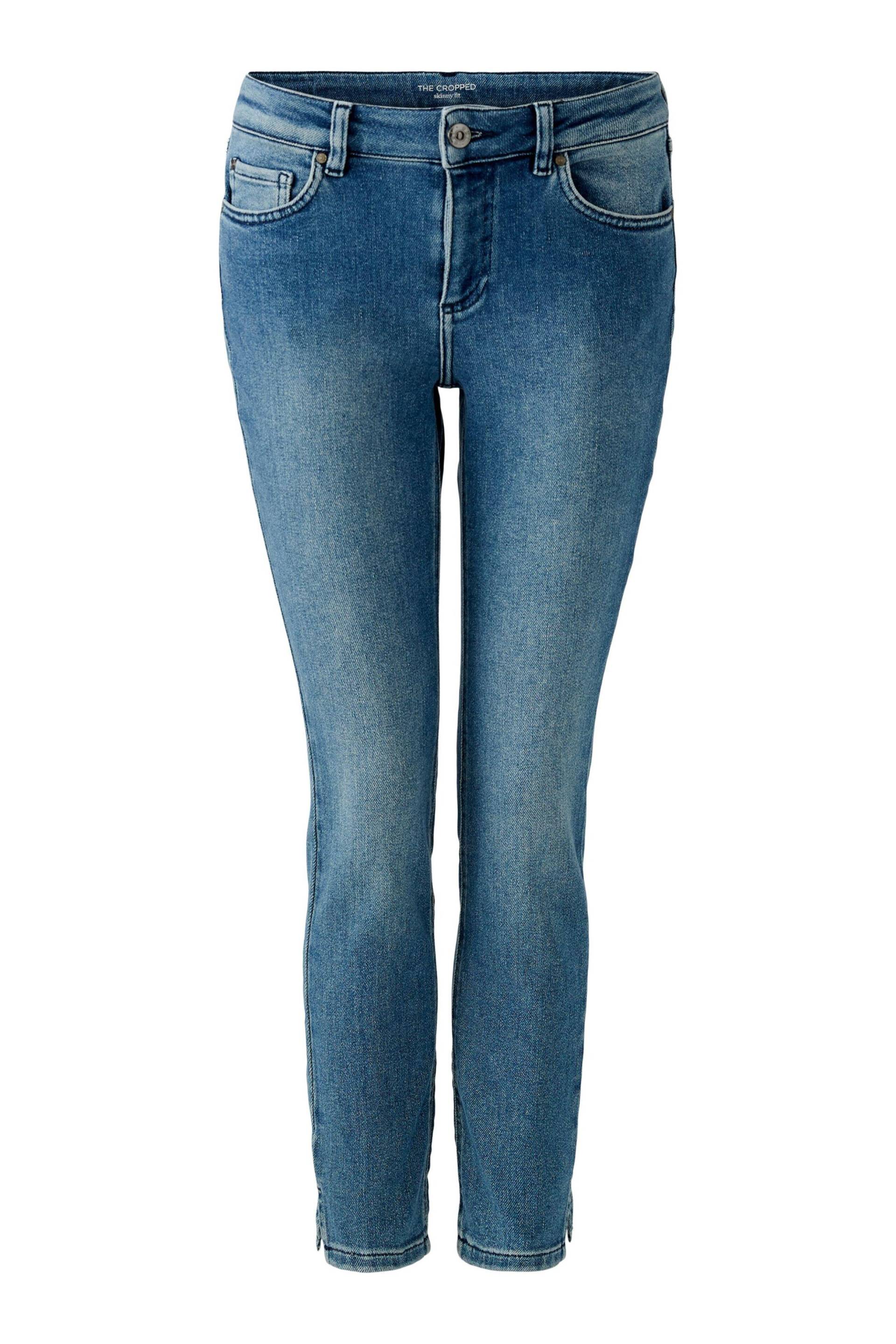 Oui - LOULUH Jeans low waist, skinny fit, cropped darkblue denim - Gr. - 40 von Oui