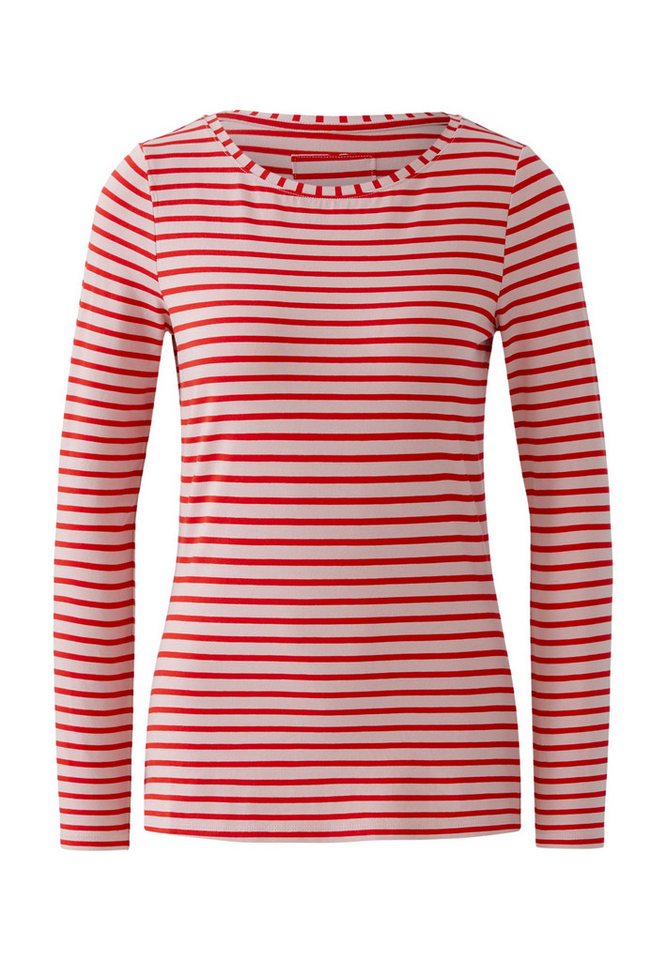 Oui Langarmshirt SUMIKO Langarmshirt elastische Cotton-Modalmischung von Oui