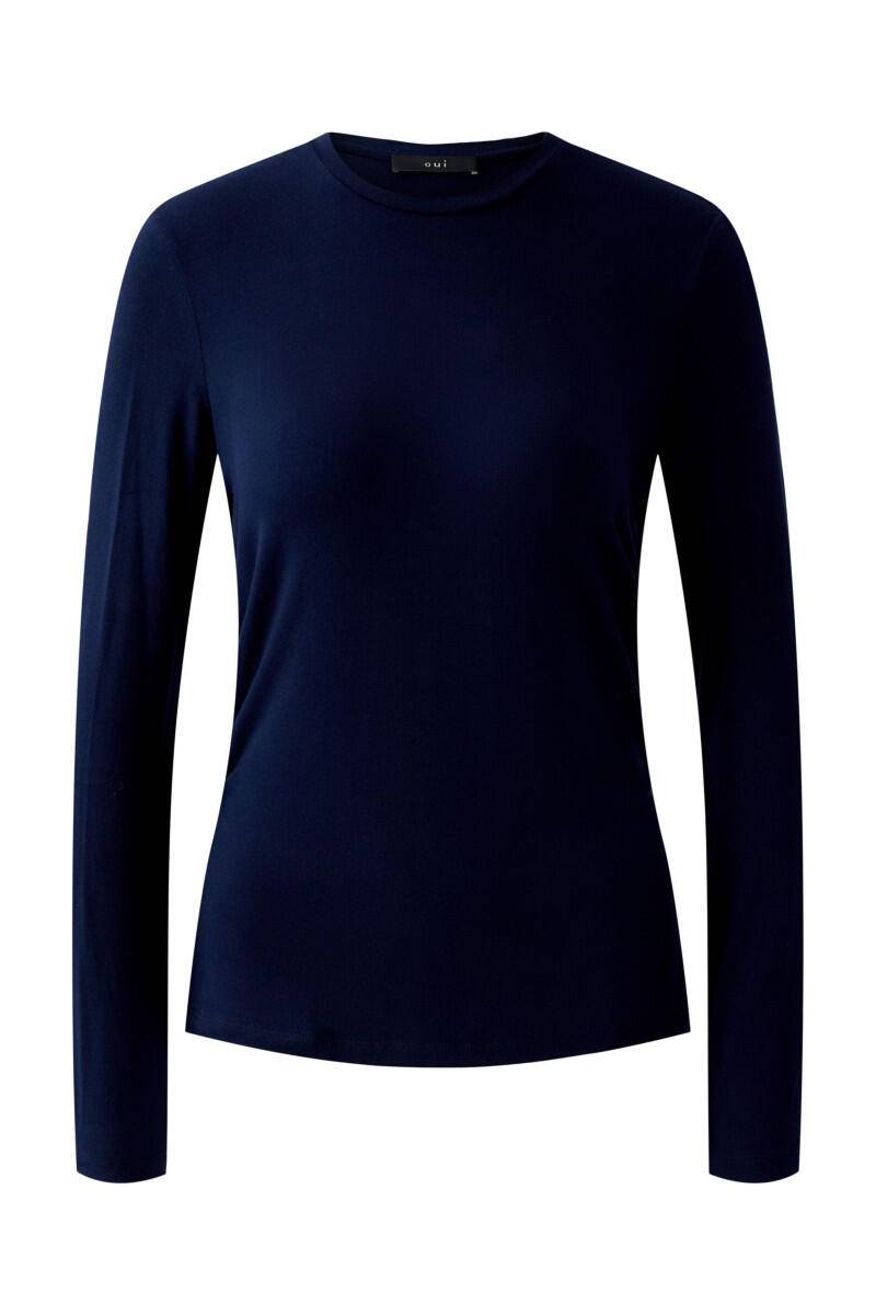 Oui - Langarmshirt blau - Gr. - 38 von Oui