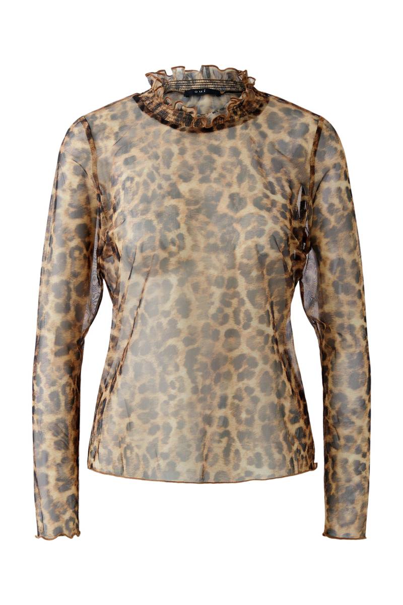 Oui - Langarmshirt camel grey - Gr. - 34 von Oui