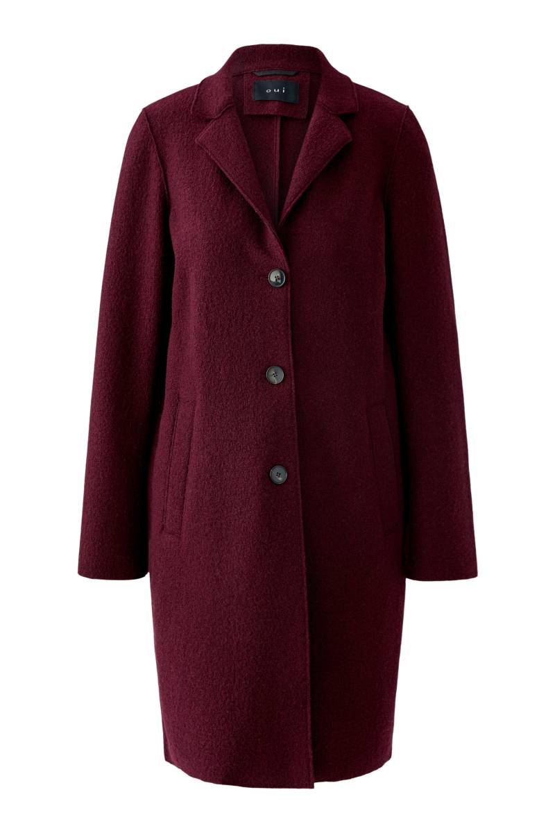 Oui - MAYSON Mantel Boiled Wool - reine Schurwolle bramble berry - Gr. - 42 von Oui