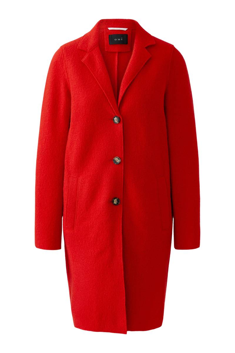 Oui - MAYSON Mantel Boiled Wool - reine Schurwolle high risk red - Gr. - 36 von Oui