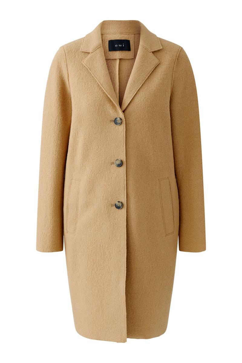 Oui - MAYSON Mantel Boiled Wool - reine Schurwolle salty caramel - Gr. - 40 von Oui