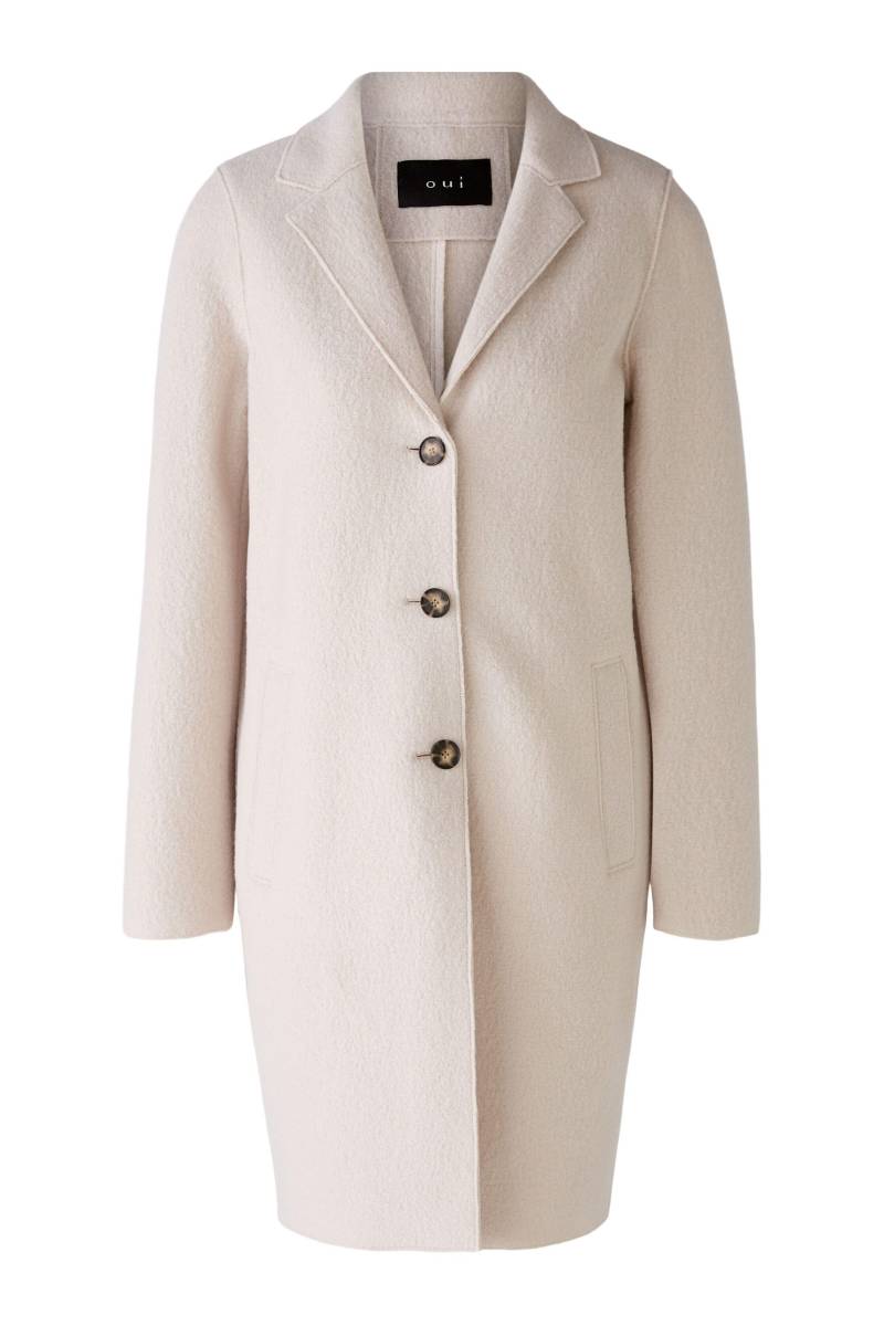 Oui - MAYSON Mantel Boiled Wool - reine Schurwolle stone melange - Gr. - 40 von Oui