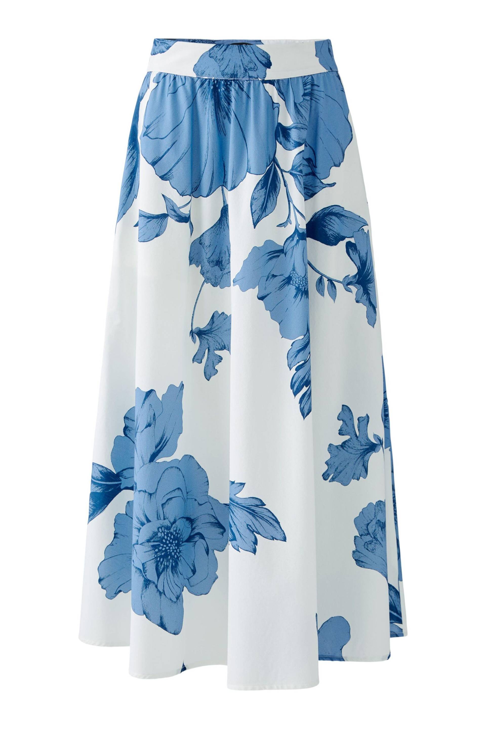 Oui - Maxirock reine Baumwolle blue white - Gr. - 36 von Oui