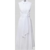 Oui Midikleid mit Knotendetail in Offwhite, Größe 44 von Oui