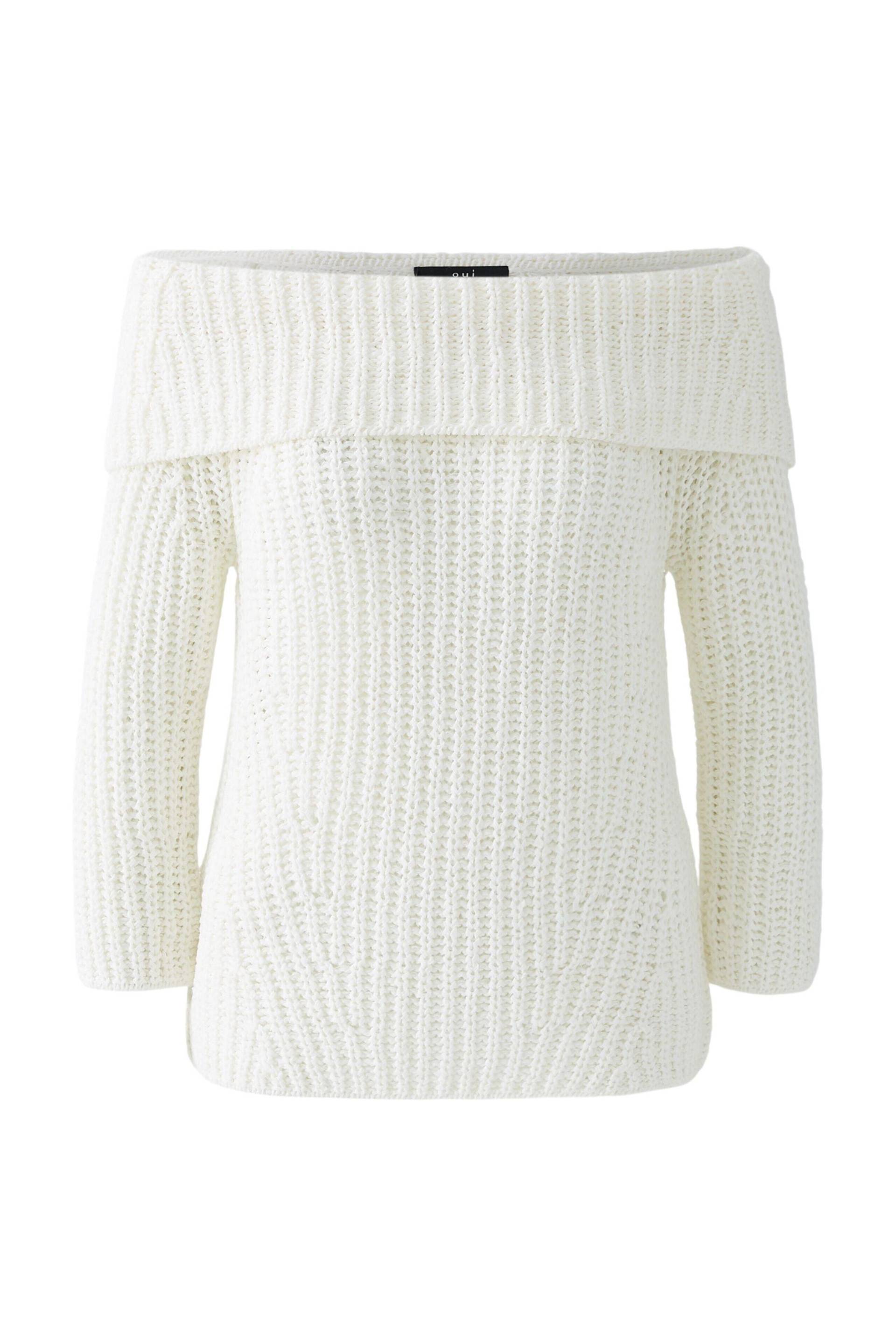 Oui - Pullover Bändchengarn cloud dancer - Gr. - 42 von Oui