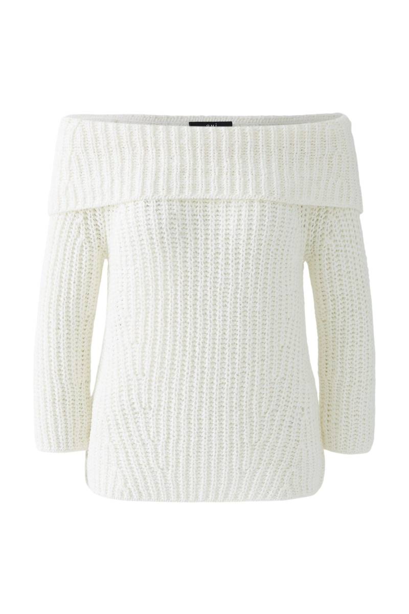 Oui - Pullover Bändchengarn cloud dancer - Gr. - 42 von Oui