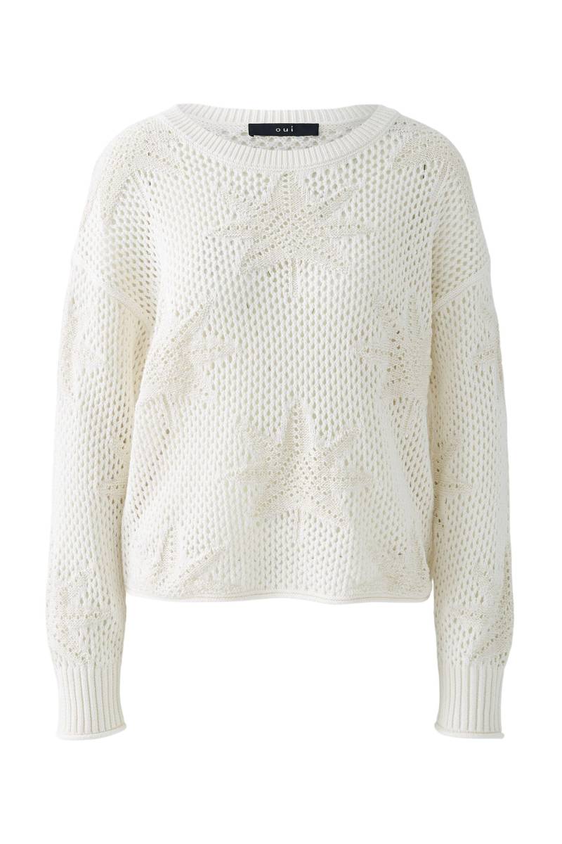 Oui - Pullover Baumwollmischung champagne - Gr. - 42 von Oui
