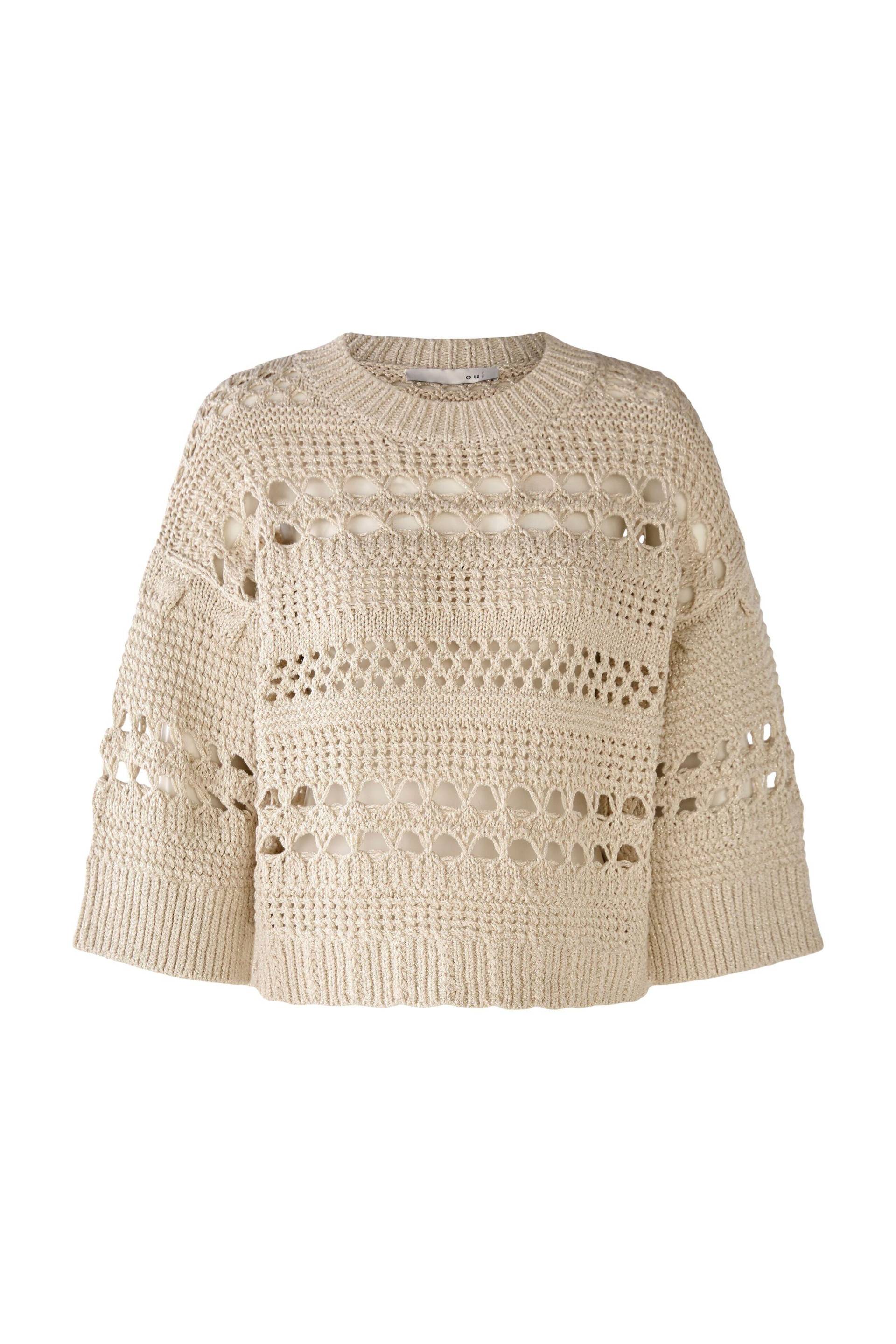 Oui - Pullover Baumwollmischung whitecap gray - Gr. - 40 von Oui