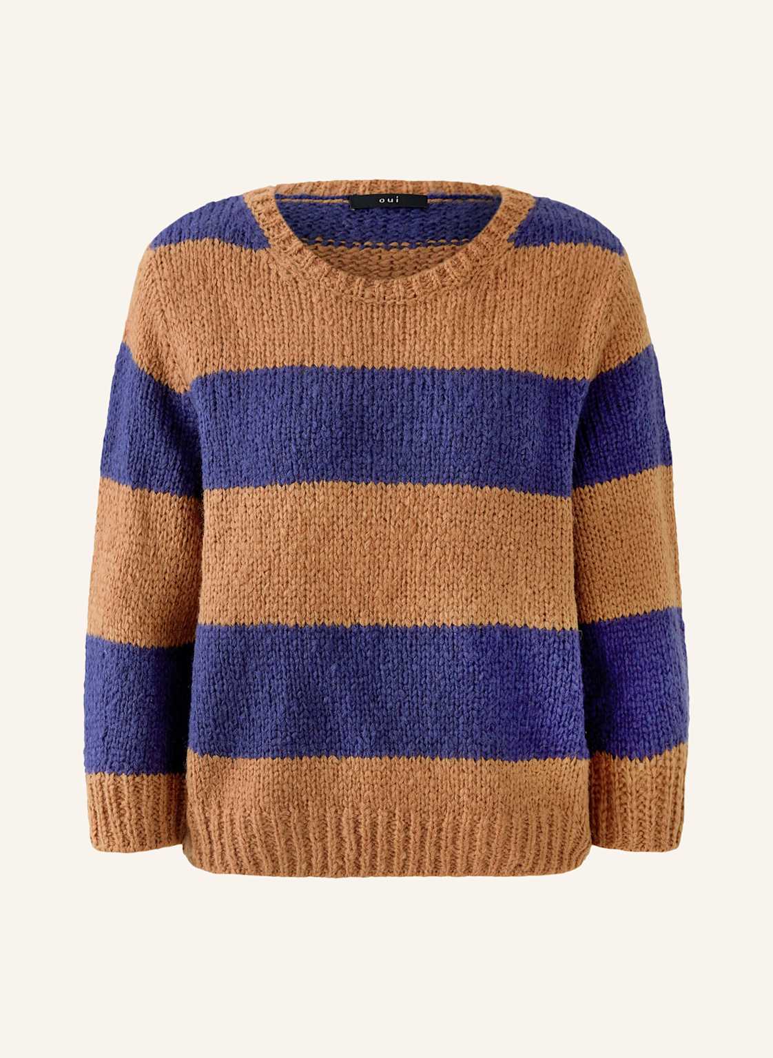 Oui Pullover Mit 3/4-Arm braun von Oui