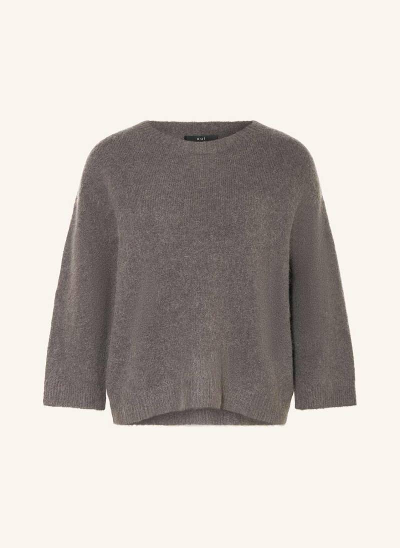 Oui Pullover Mit 3/4-Arm braun von Oui
