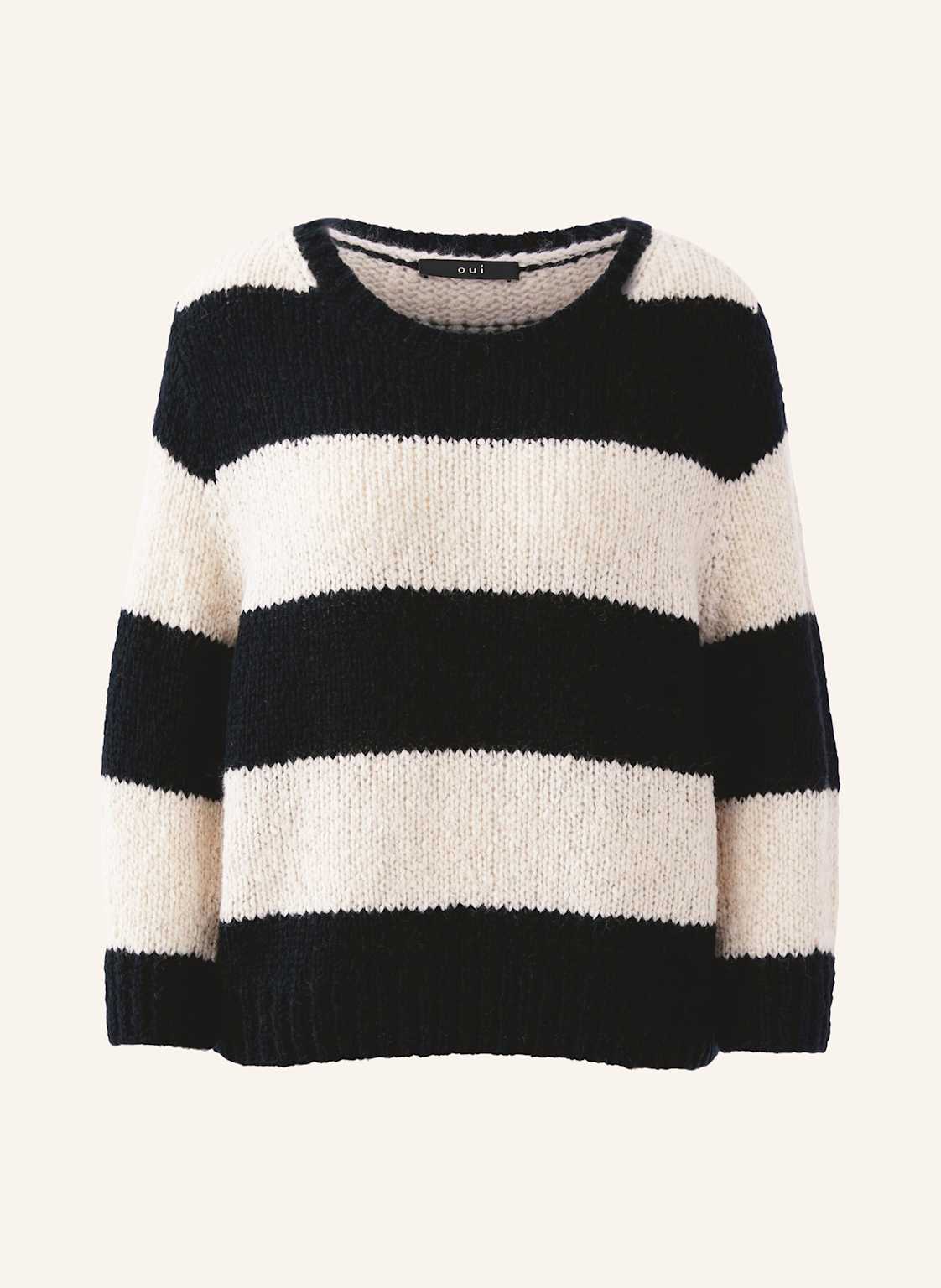 Oui Pullover Mit 3/4-Arm schwarz von Oui