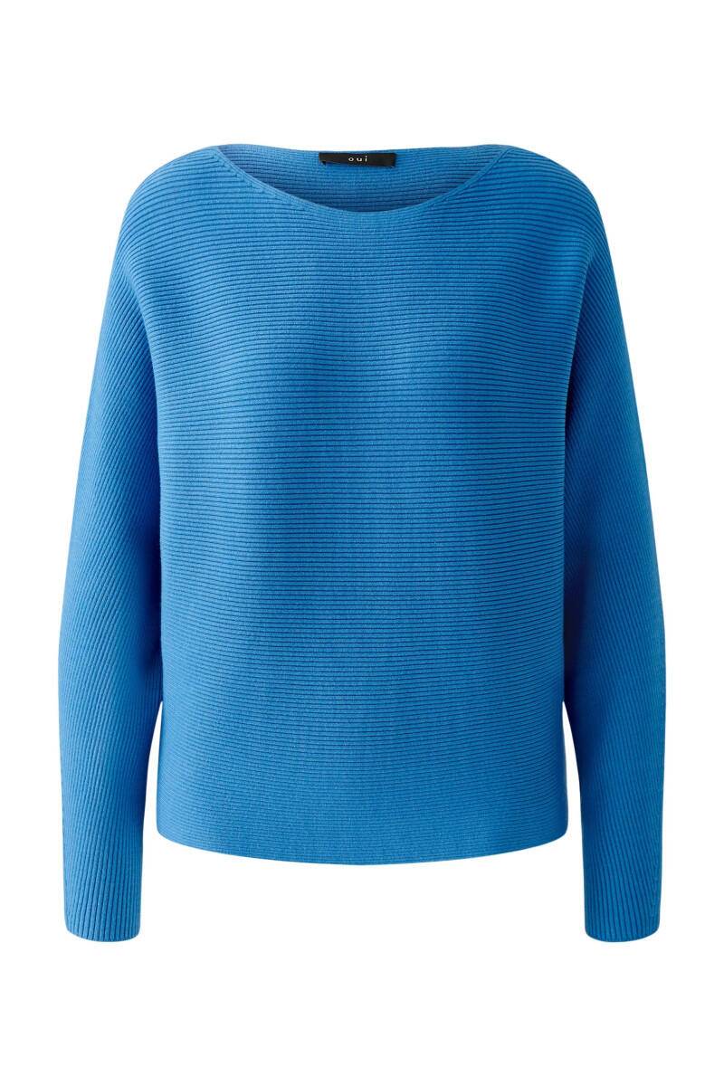 Oui - Pullover Viskosemischung blau - Gr. - 38 von Oui