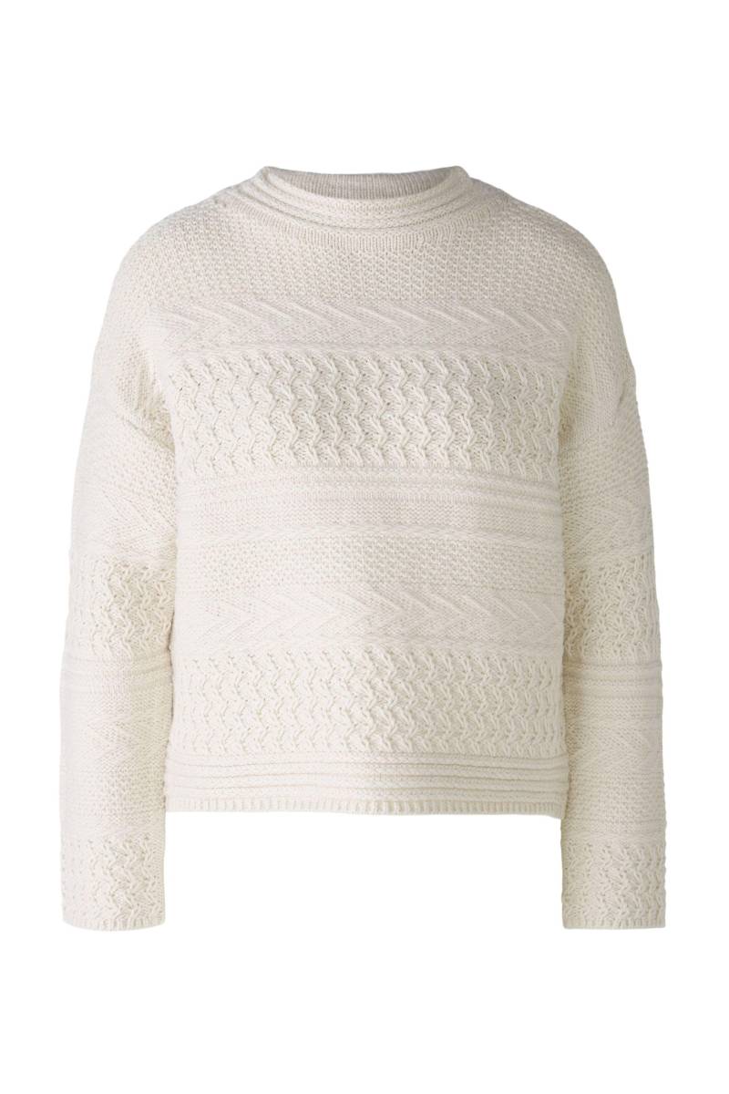 Oui - Pullover Viskosemischung offwhite - Gr. - 40 von Oui