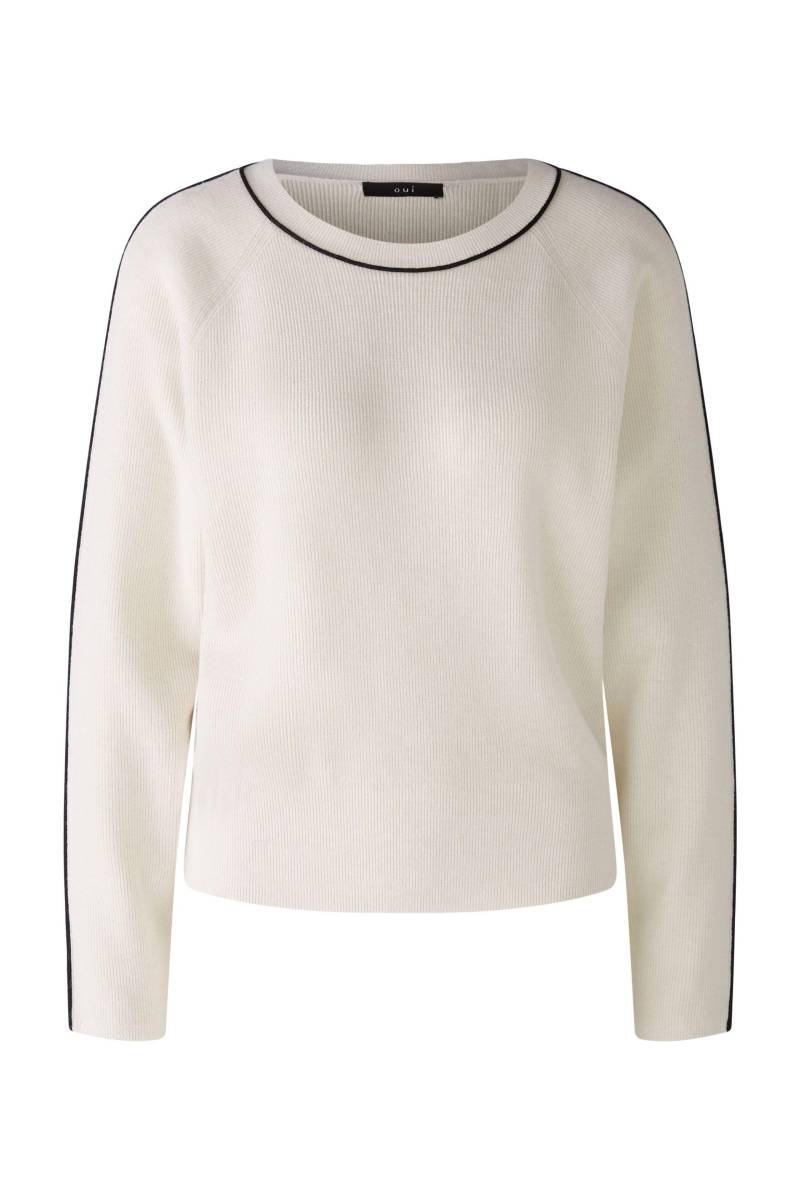 Oui - Pullover Viskosemischung offwhite - Gr. - 40 von Oui