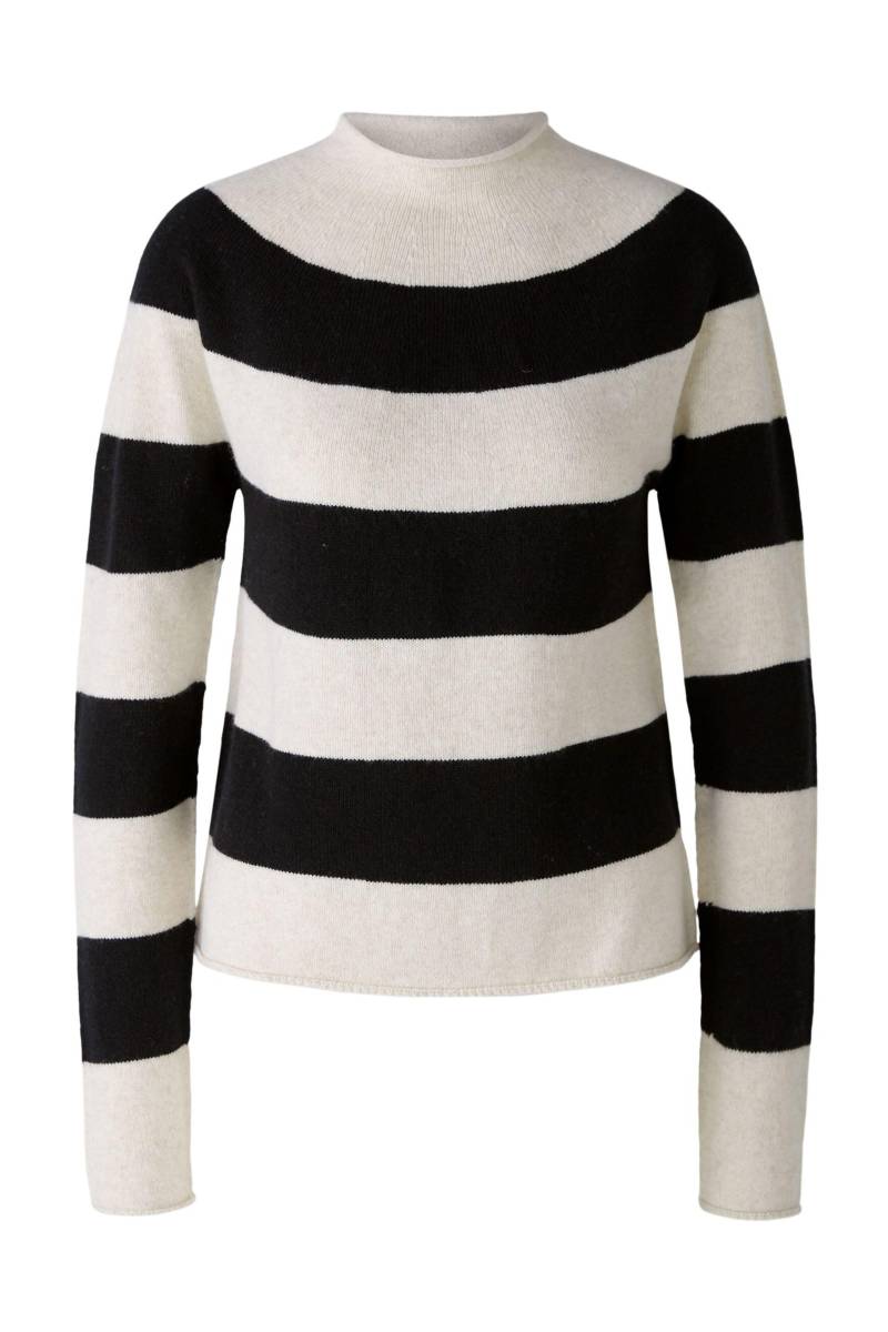 Oui - Pullover Wolle - Modalmischung black offwhite - Gr. - 42 von Oui