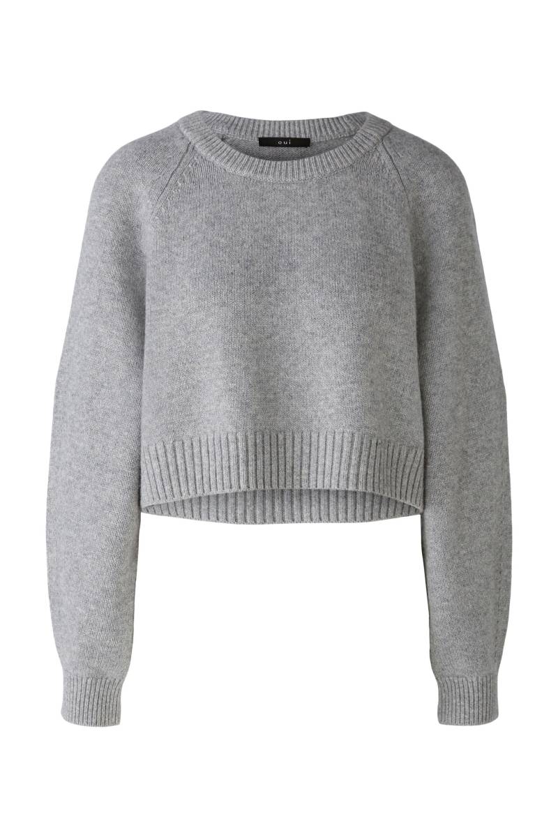 Oui - Pullover Wollmischung river stone - Gr. - 38 von Oui