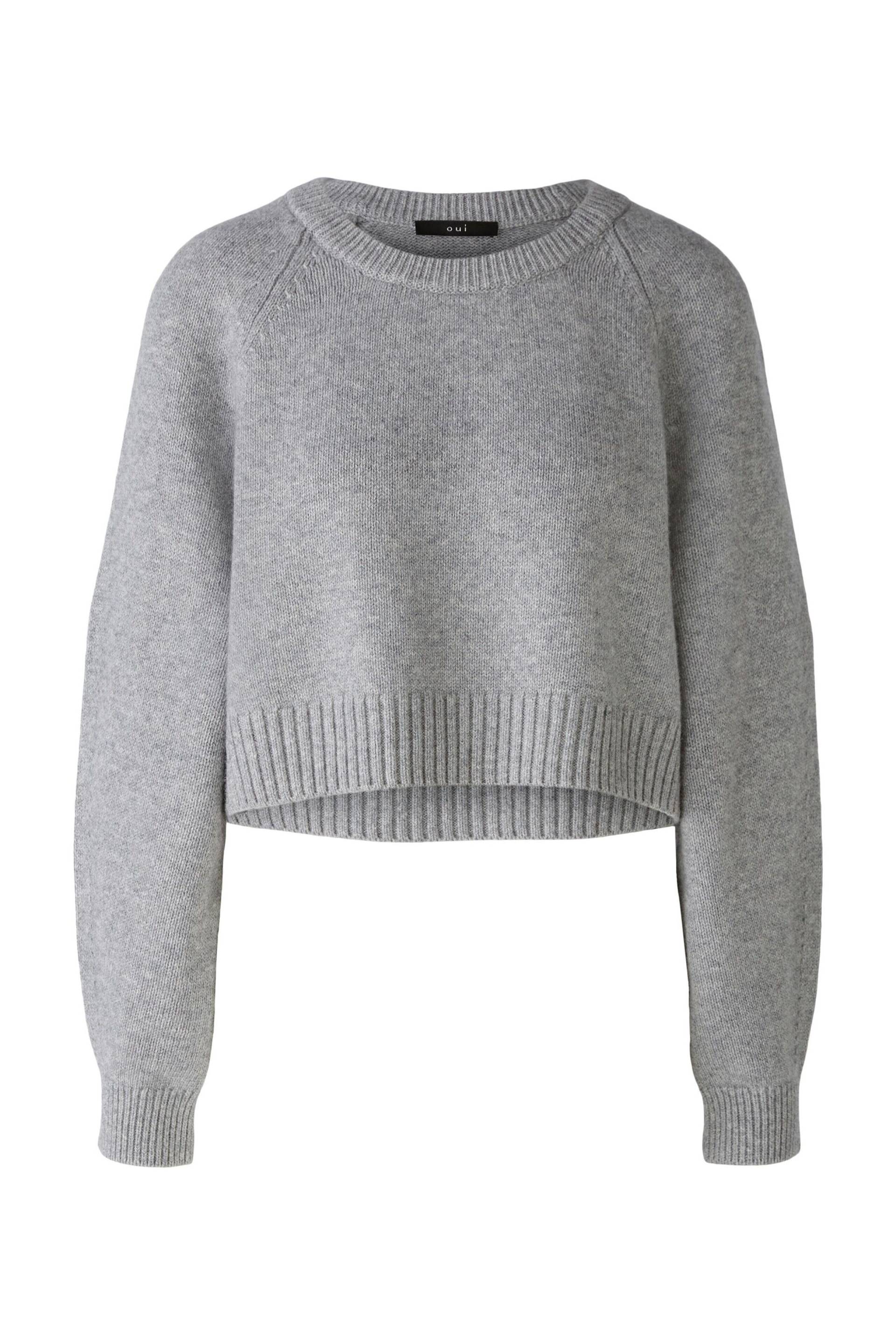 Oui - Pullover Wollmischung river stone - Gr. - 40 von Oui