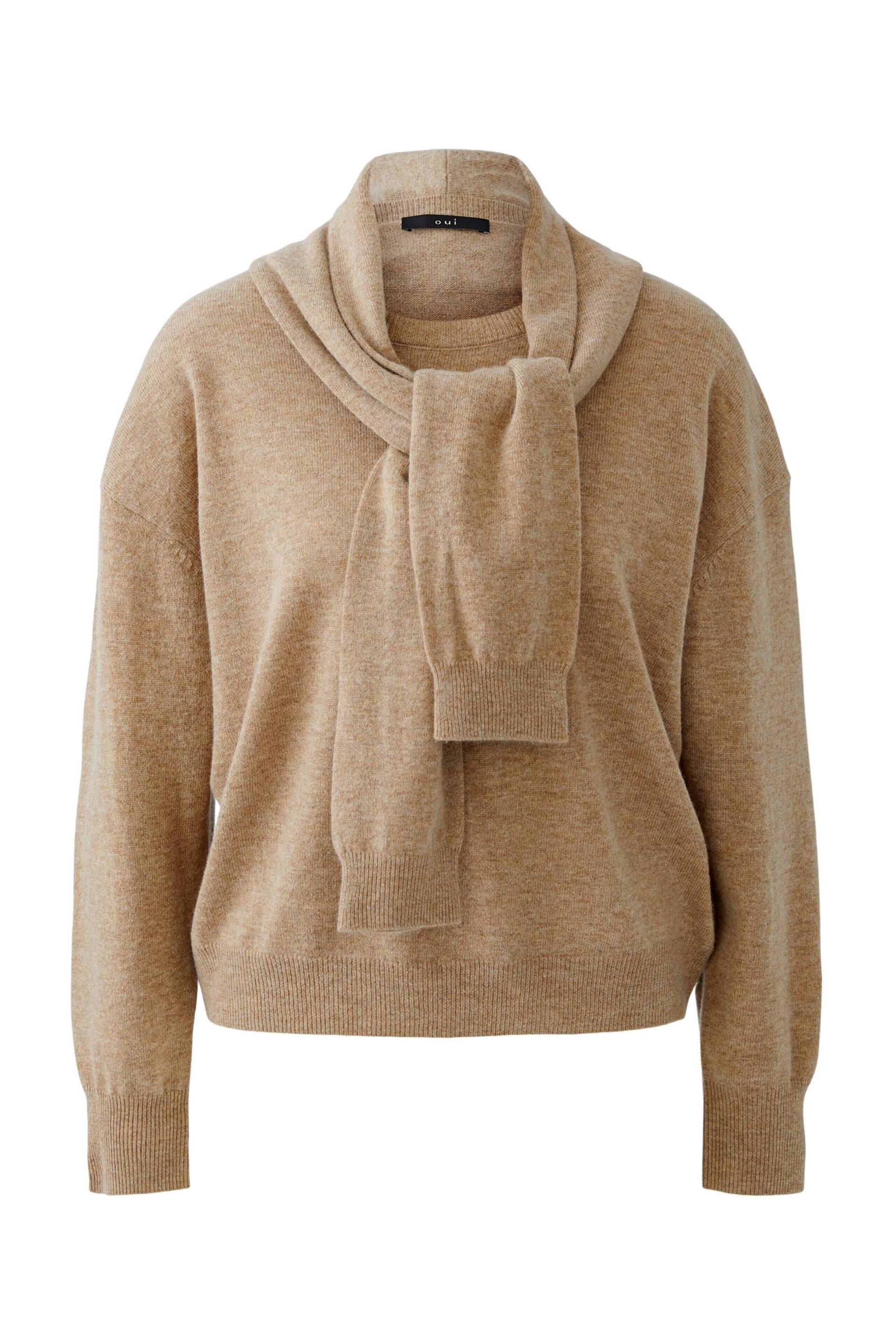 Oui - Pullover beigemel - Gr. - 40 von Oui