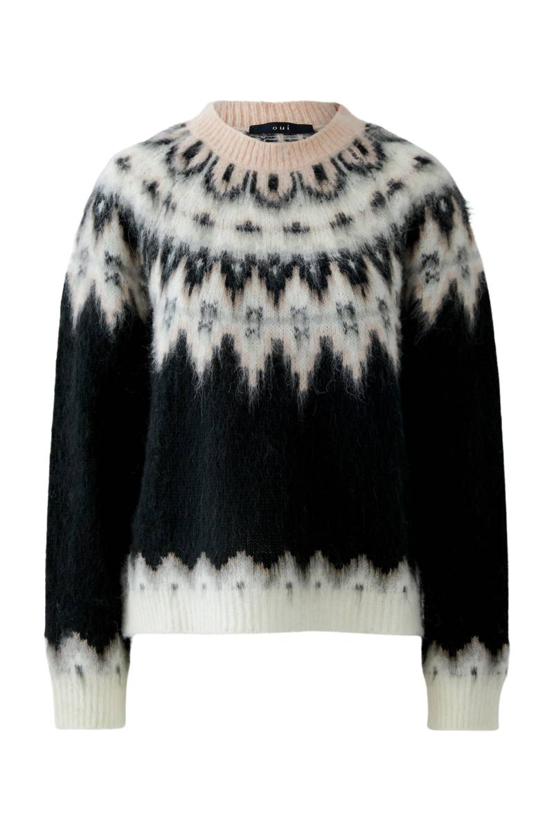 Oui - Pullover black red - Gr. - 42 von Oui