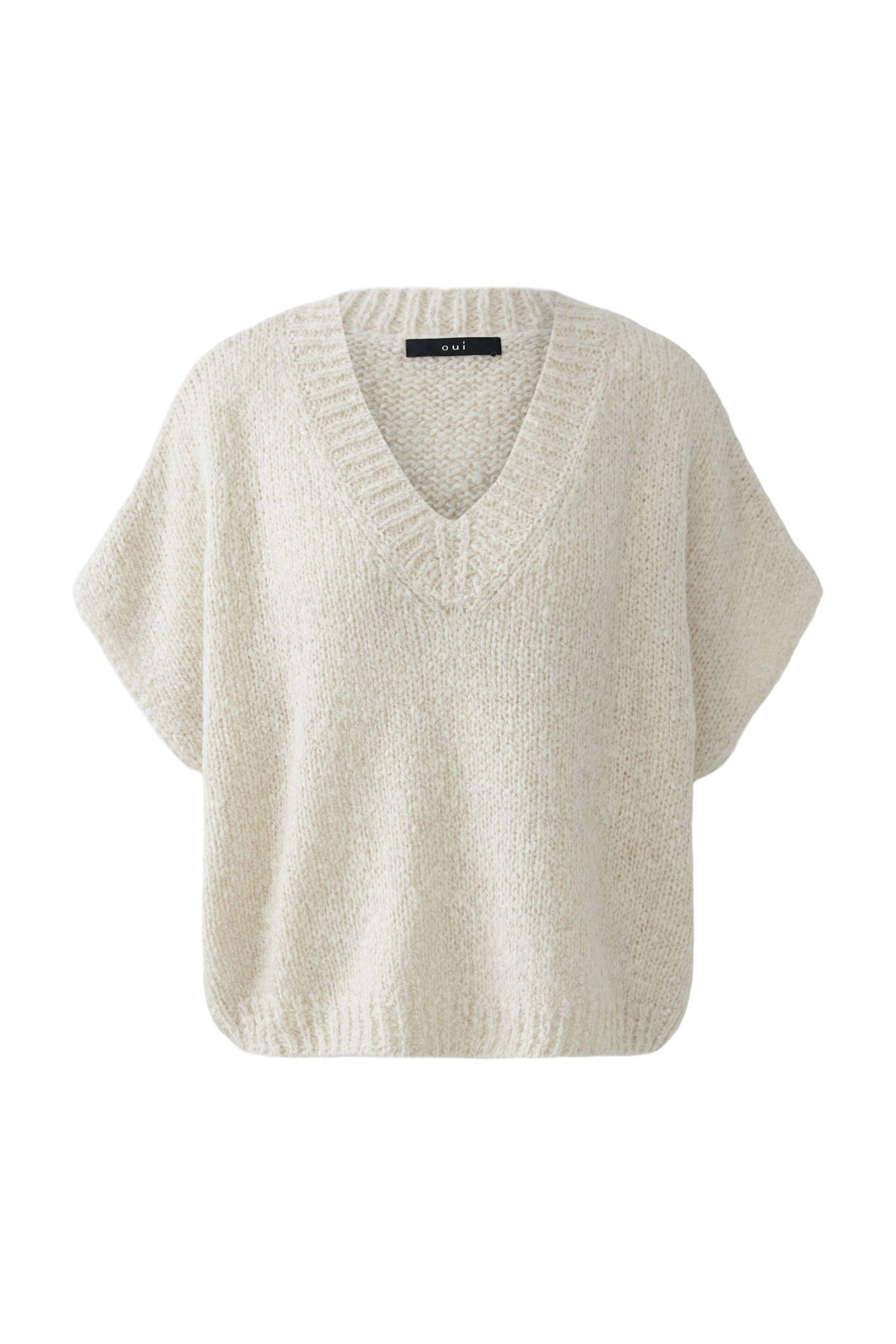 Oui - Pullover light beige mel - Gr. - 36 von Oui
