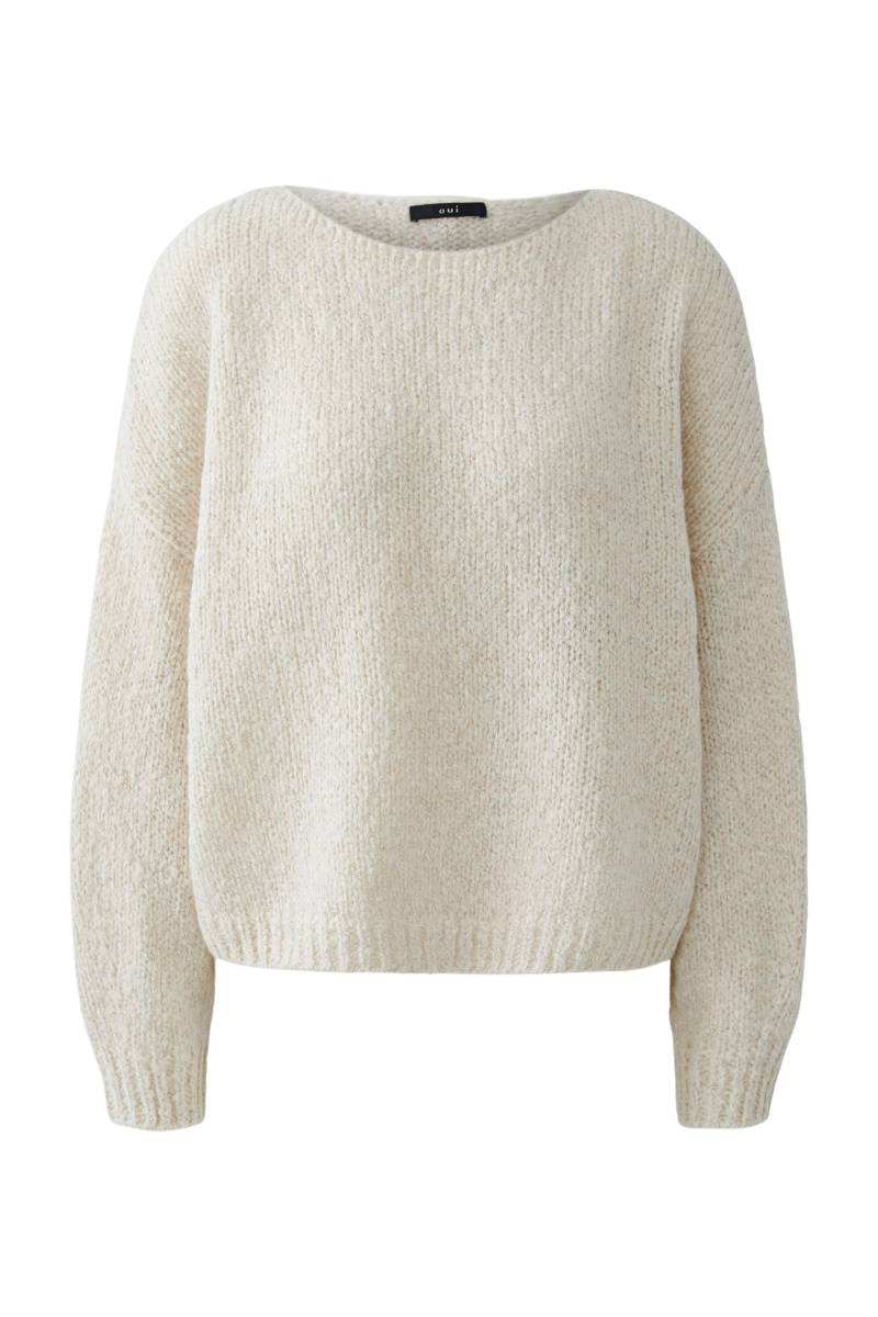 Oui - Pullover light beige mel - Gr. - 40 von Oui
