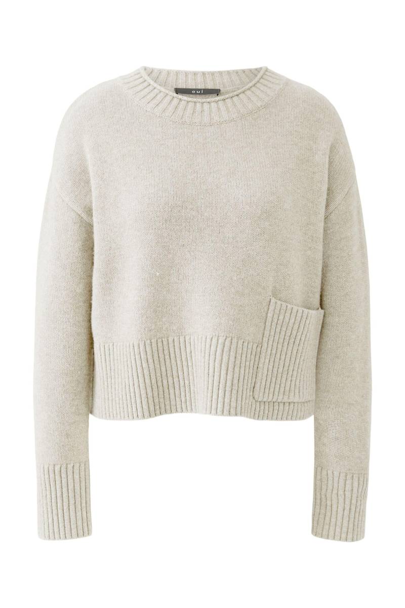 Oui - Pullover light beige mel - Gr. - 42 von Oui