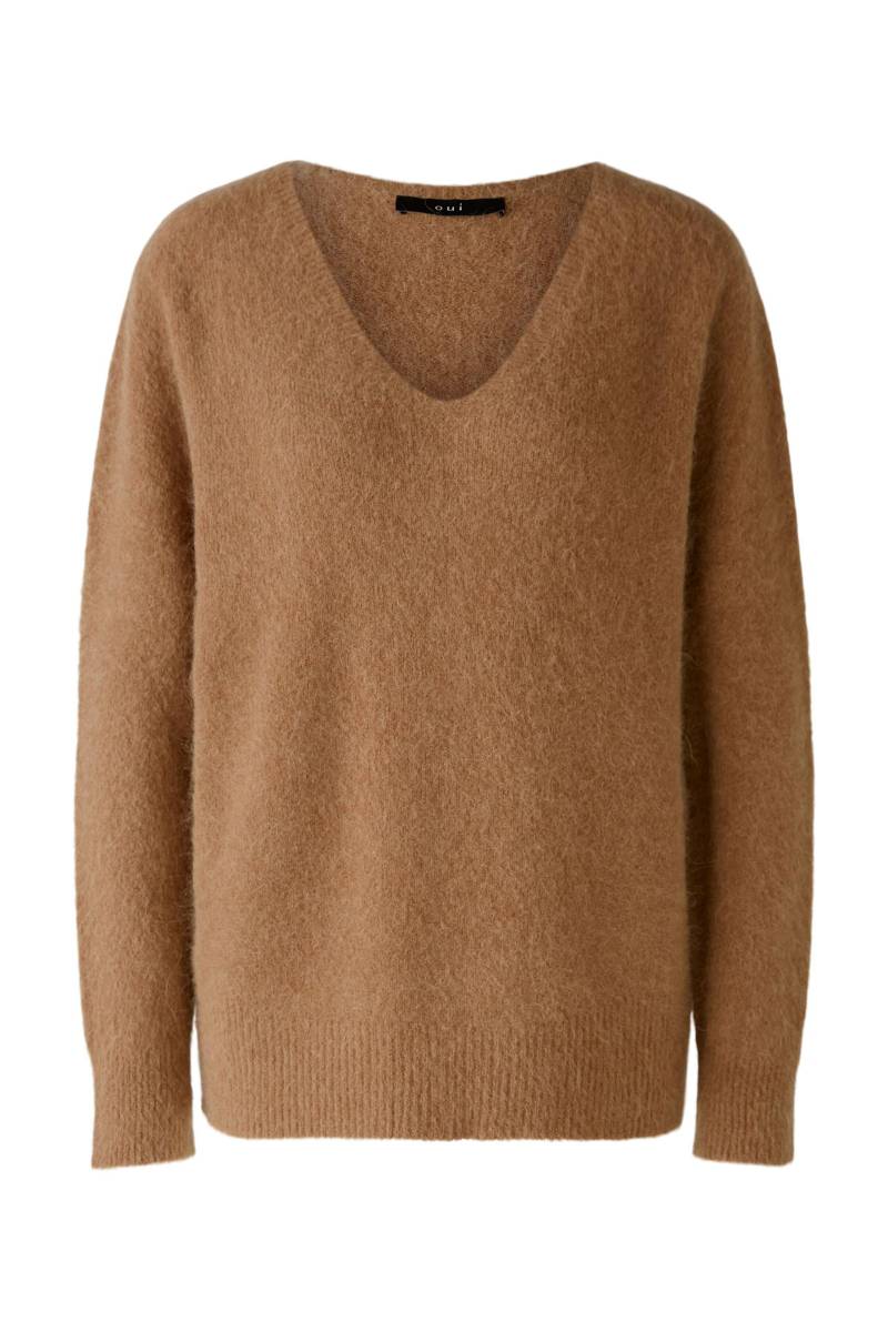 Oui - Pullover mit Alpaka camel - Gr. - 38 von Oui