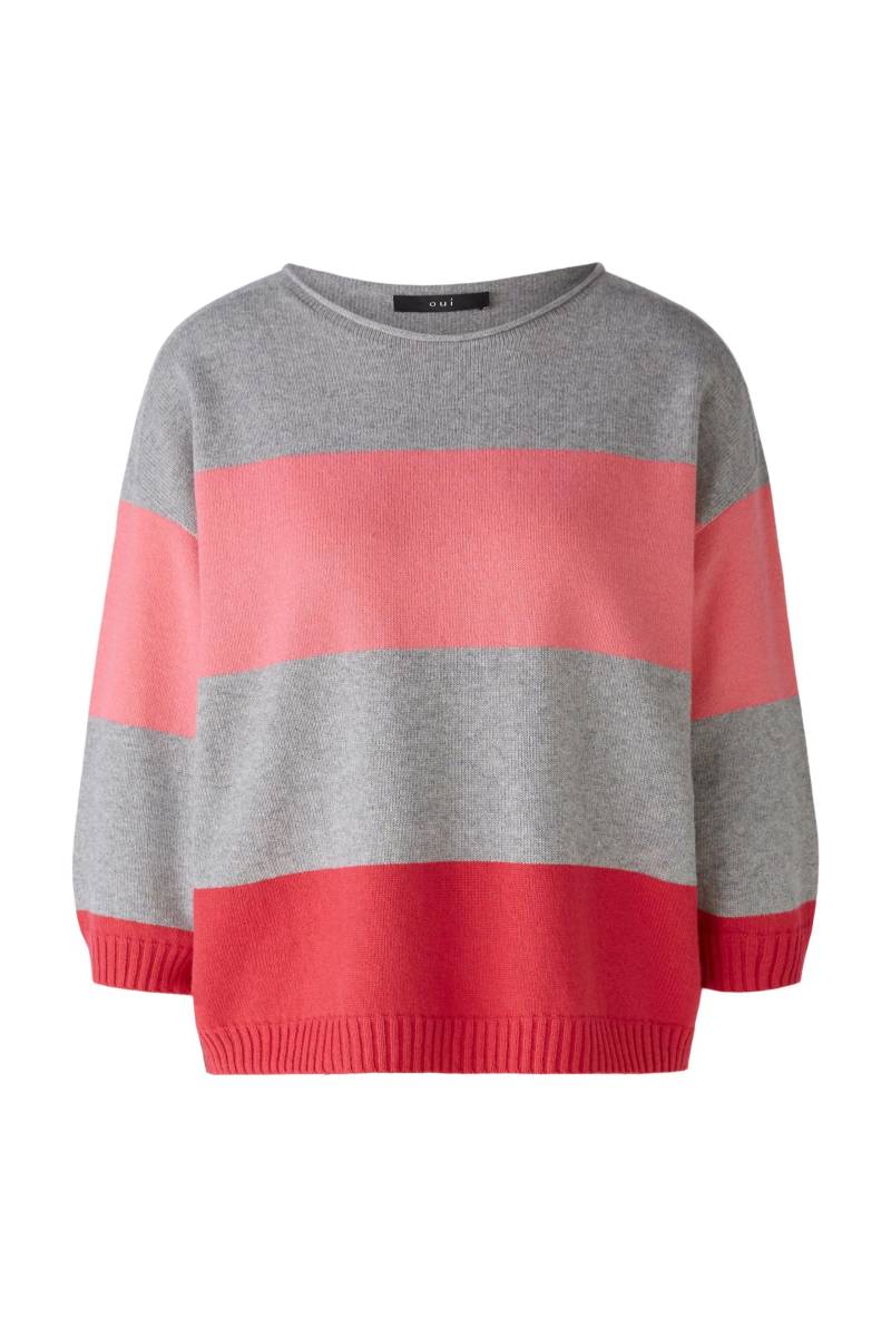 Oui - Pullover mit Baumwolle und Viskose grey camel - Gr. - 38 von Oui