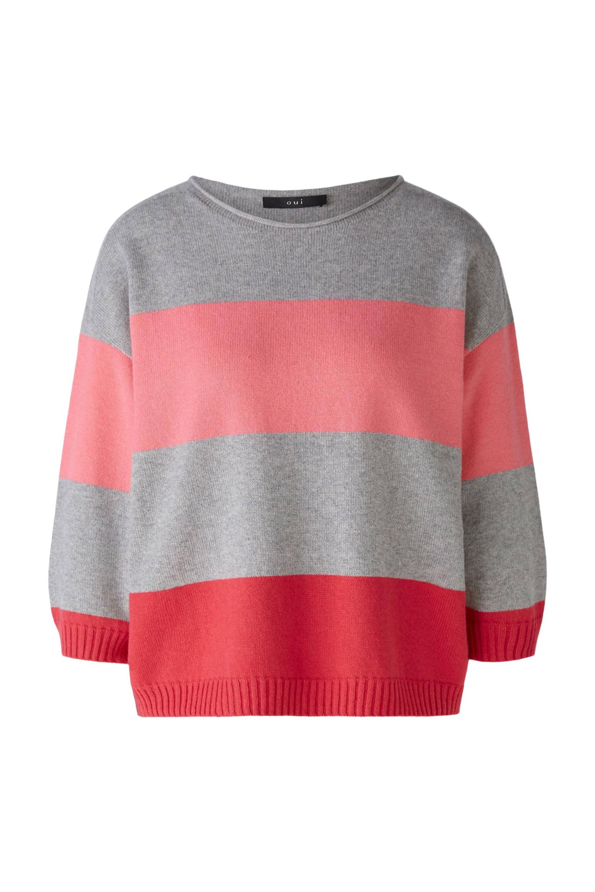 Oui - Pullover mit Baumwolle und Viskose grey camel - Gr. - 40 von Oui