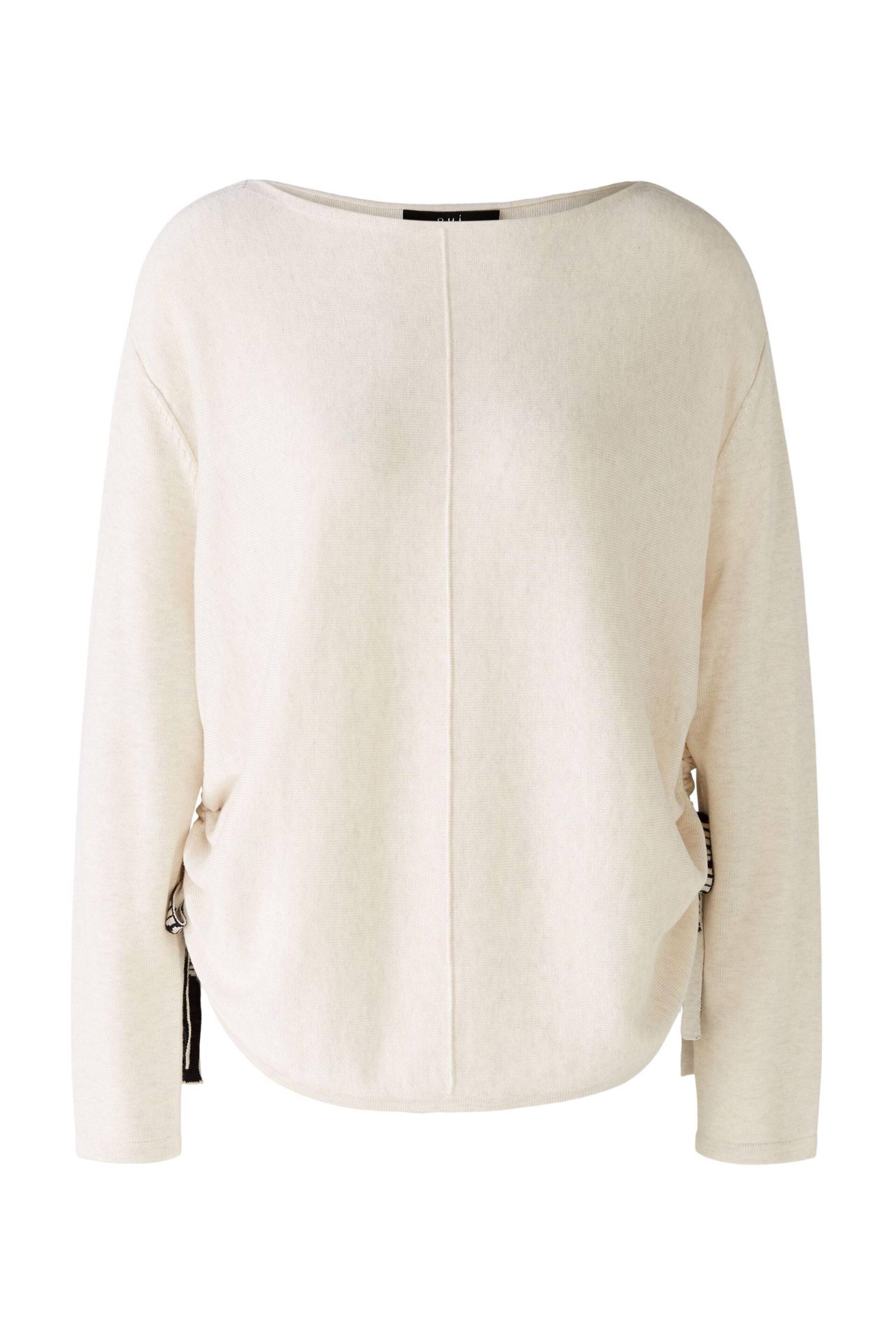 Oui - Pullover mit Seide offwhite - Gr. - 36 von Oui