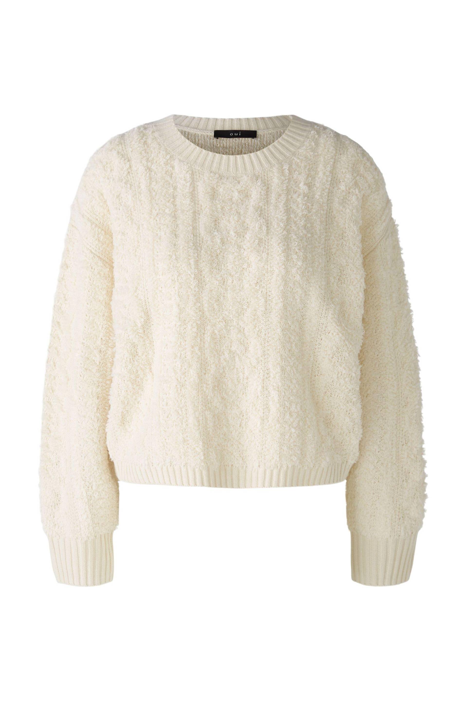 Oui - Pullover mit Wolle offwhite - Gr. - 40 von Oui