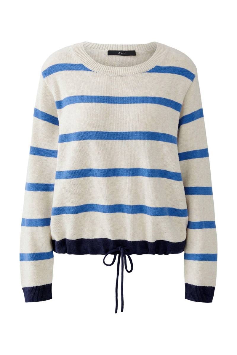 Oui - Pullover offwhite blue - Gr. - 42 von Oui