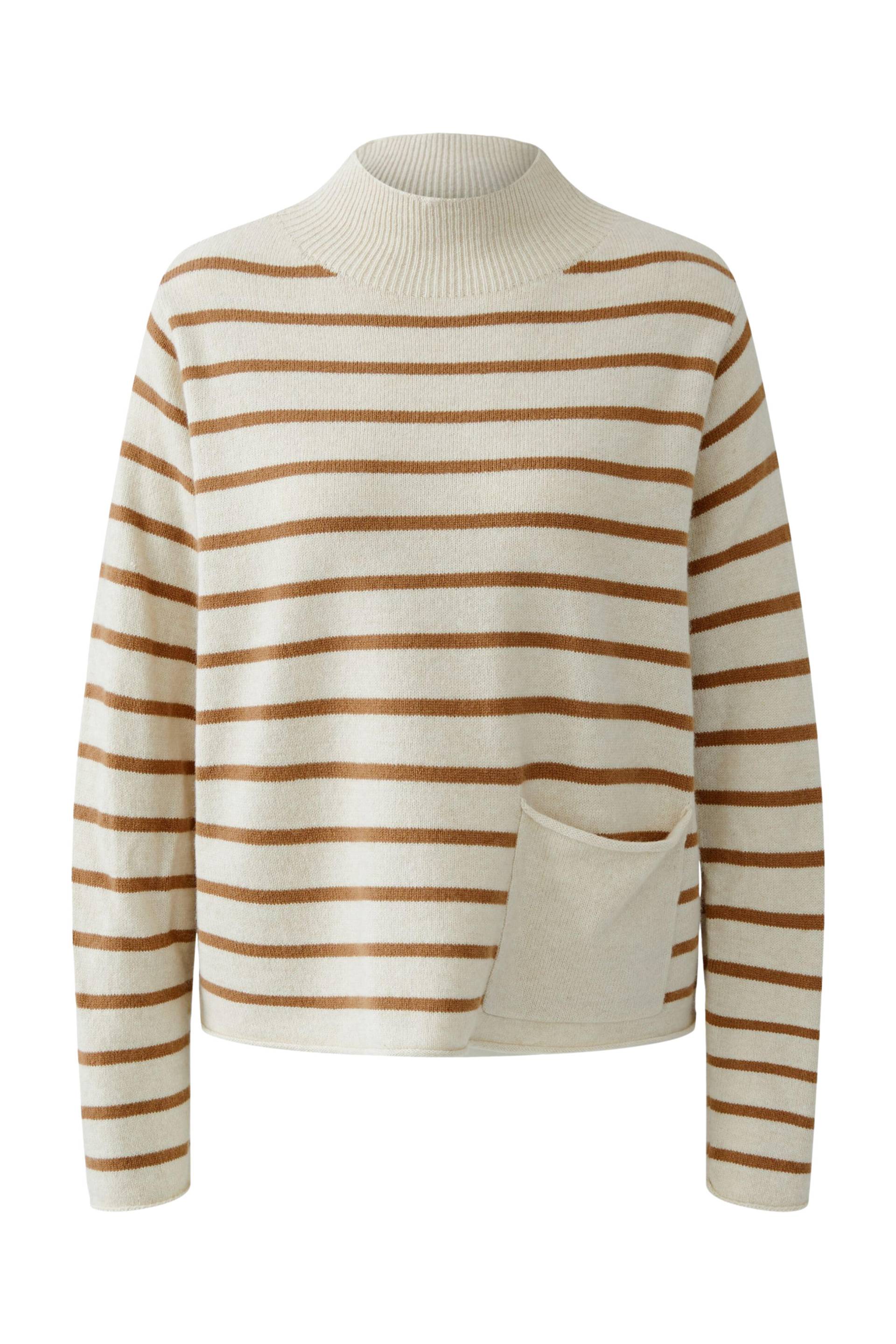 Oui - Pullover offwhite camel - Gr. - 44 von Oui