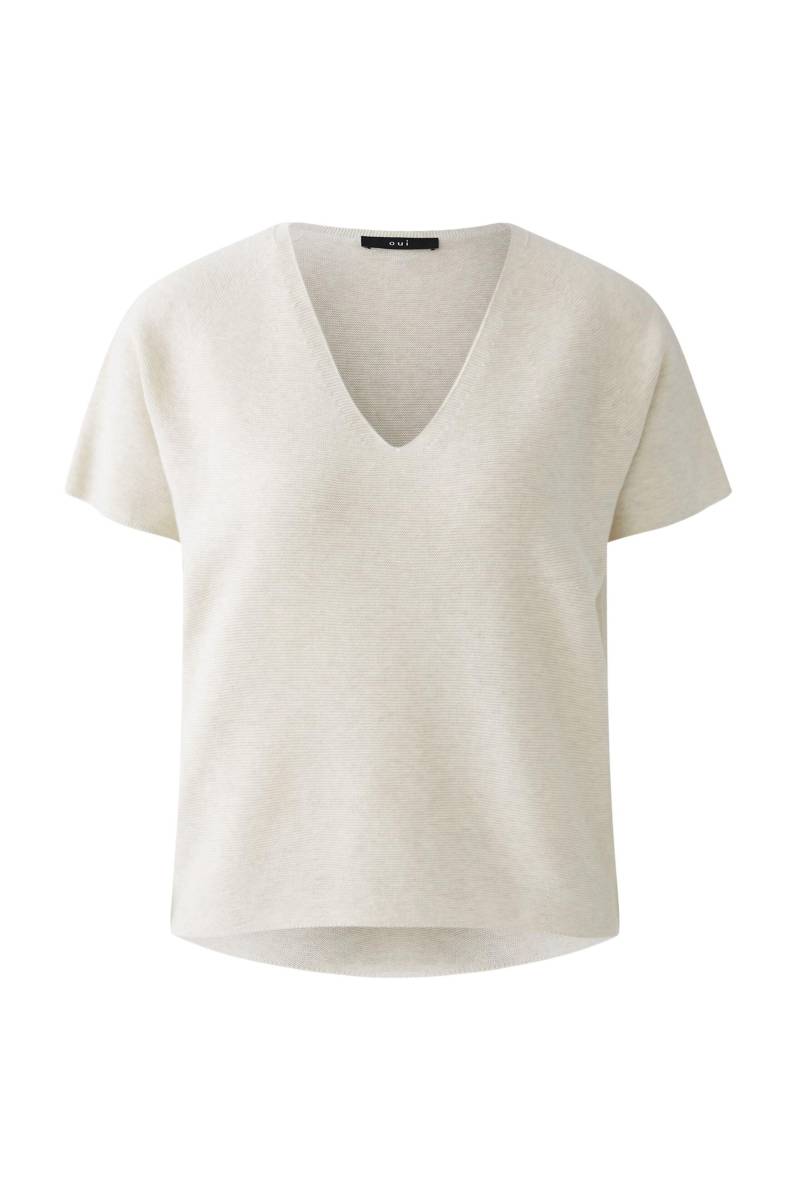 Oui - Pullover reine Baumwolle offwhite - Gr. - 42 von Oui
