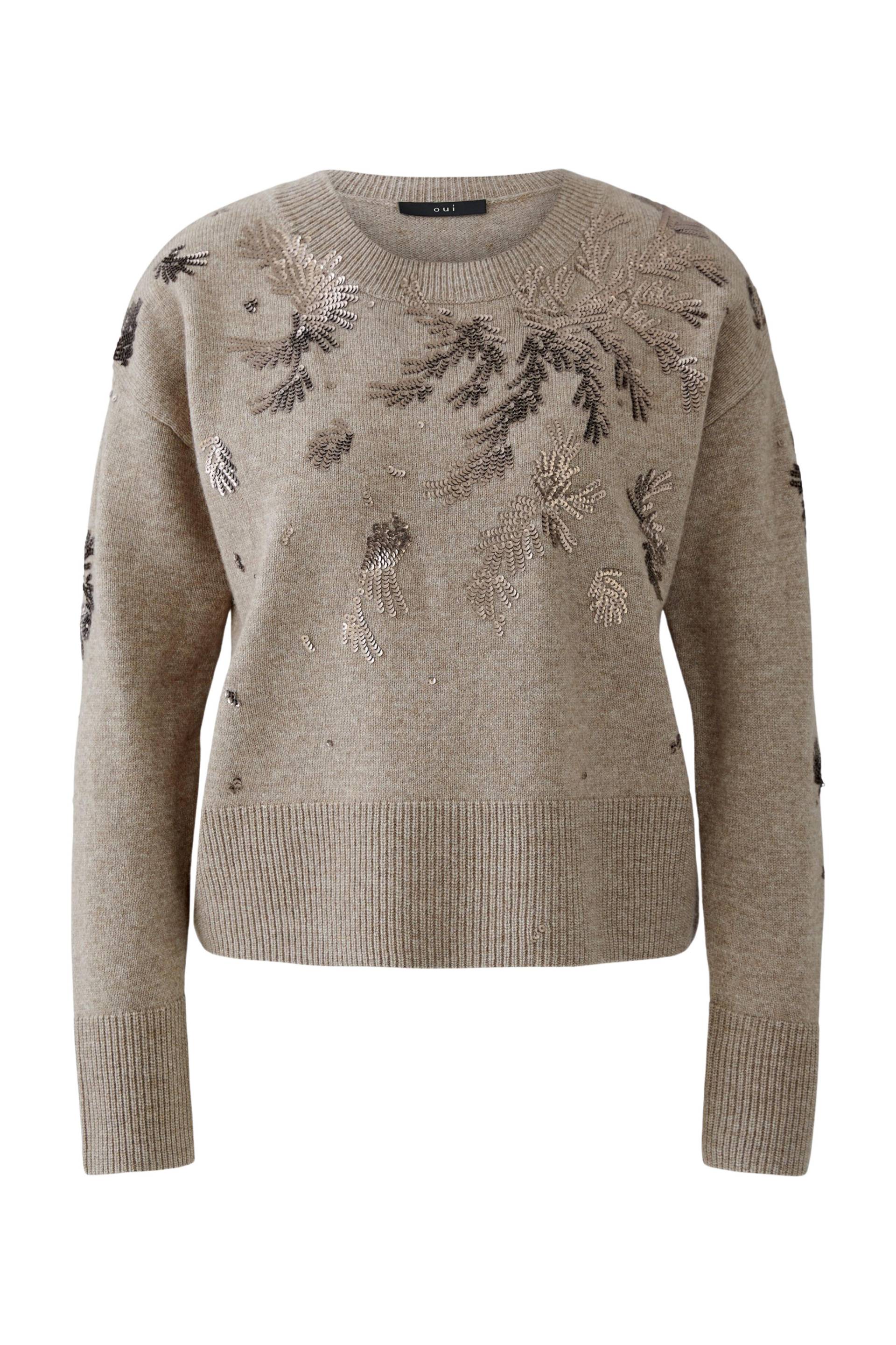 Oui - Pullover smokey taupe - Gr. - 42 von Oui